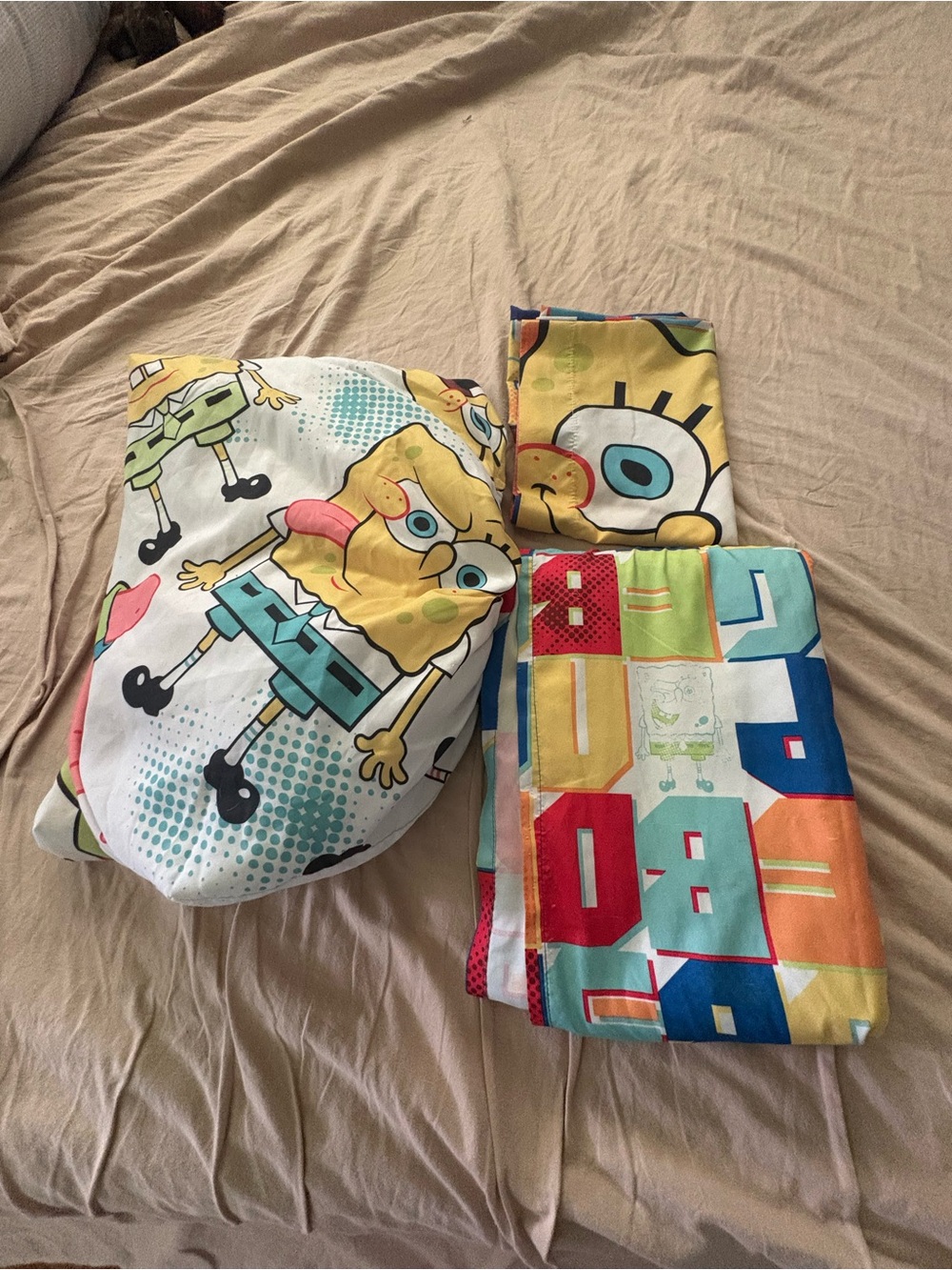 VTG SpongeBob Three Piece Twin Bed Sheet Set